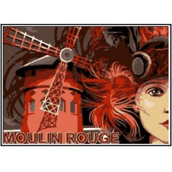 Kézimunka - Gobelin - 30x40cm - Moulin Rouge